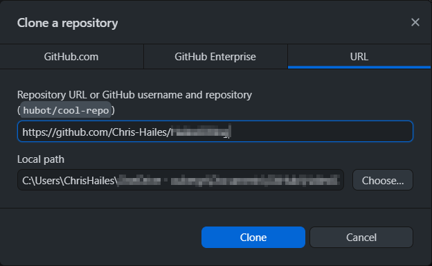 GitHub Desktop Clone Repository