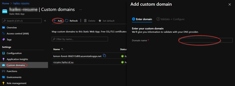 Azure WebApp Add Custom Domain